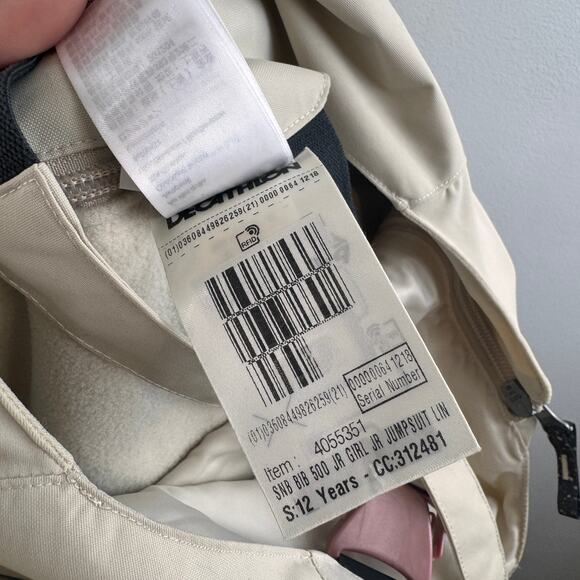 DECATHLON Dreamscape SNB BIB 500 Beige Girls Jumpsuit Salopettes Size 12 NEW - Picture 11 of 11